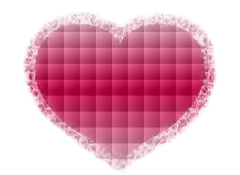 Heart with roses