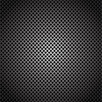Abstract silver diamond grill background with light reflection