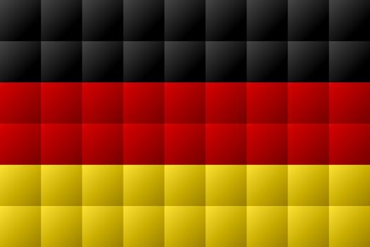 Flag of Germany in black, red and yellow