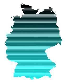 Vector map of Germany in broad lines