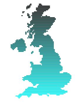 Vector map of Great Britain