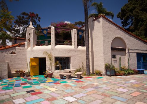 Artist colony, shops and workshops in Balboa Park in San Diego