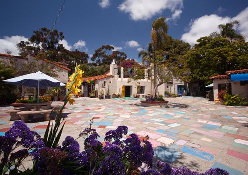 Artist colony, shops and workshops in Balboa Park in San Diego