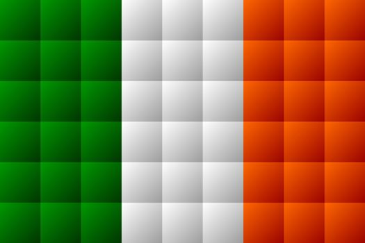 Flag of Ireland in green, white and orange