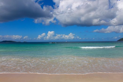 Smugglers Cove Beach on Tortola - British Virgin Islands.