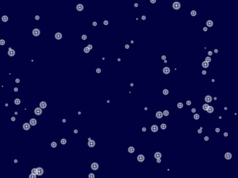 Blue night with lots of shining stars