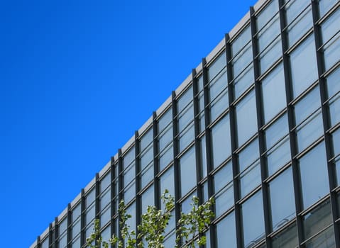 Office building and blue sky