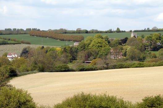 A view of the Kent countryside in spring