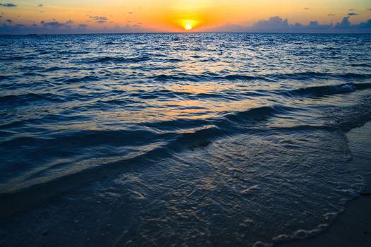 Maldivian Sunset image with nice color