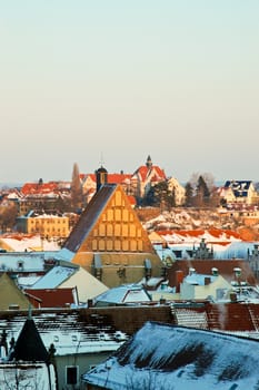 Meissen in winter with snow