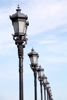 Old-time Moscow Street Lamps, Cast-iron Lighting Devices