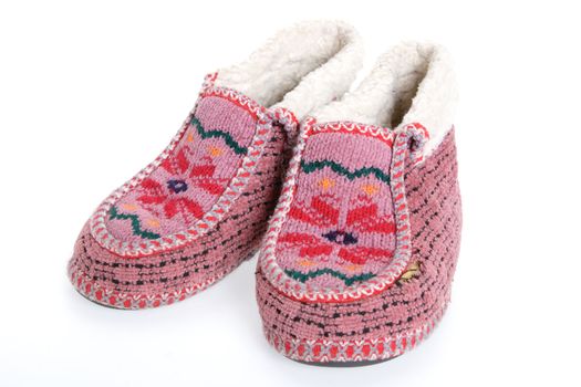 Old Soft Fur Warm Slippers for House