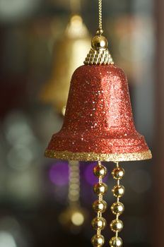 Beautiful Ornate Bell Hanging Ornaments with Narrow Depth of Field.