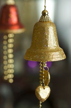 Beautiful Ornate Bell Hanging Ornaments with Narrow Depth of Field.