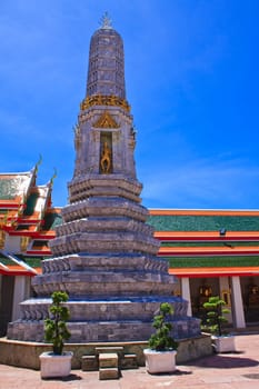 Stone pagoda in Wat Pho temple