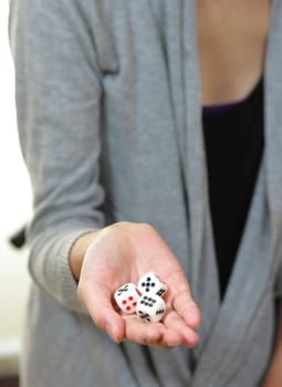 dice on hand