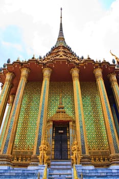 Golden pavilion in temple of emerald Buddha