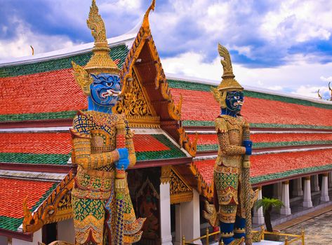 Twin giant in temple of emerald Buddha