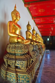 Images of Buddha in Wat Pho temple