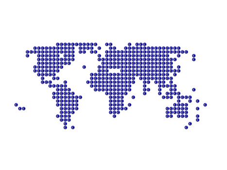 World map with Euro signs (yellow on blue)