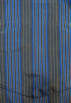 Blue Striped fabric pocket