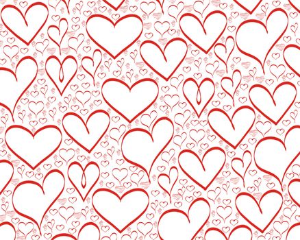 red hearts background for valentines day