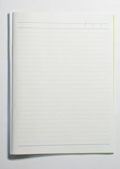 Blang lined page of notebook