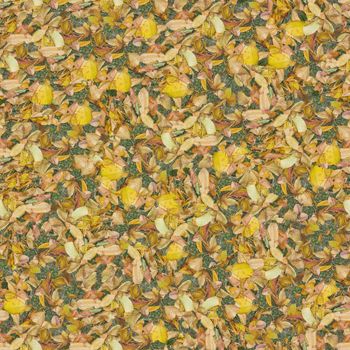 Seamless pattern made of dry leaves. It's composable like tiles without visible connecting line between parts