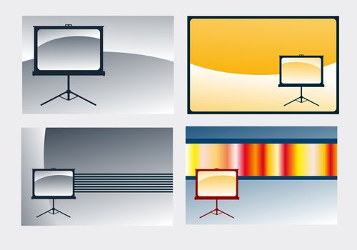 various background illustrations - presentation board
