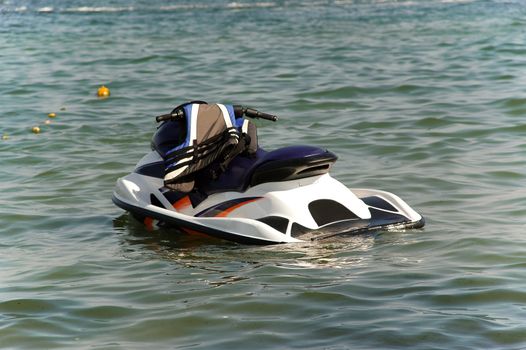 Jet-ski on the ocean