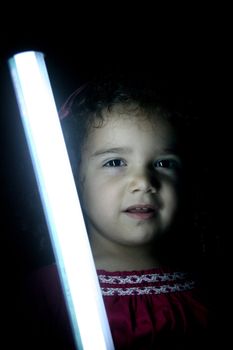 nice children portrait with light