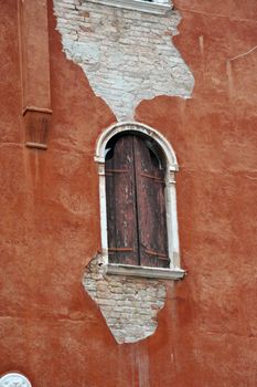 Shuttered window in Venice, Italy
