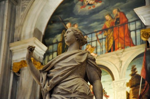 Statue in Venice church