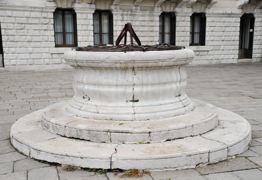 Old well in Venice Italy