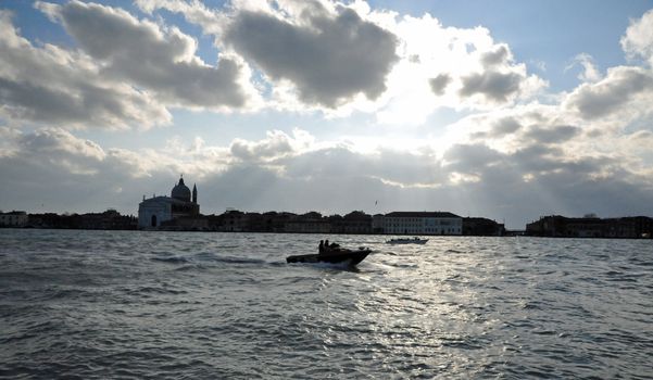 Venice canal and clouds