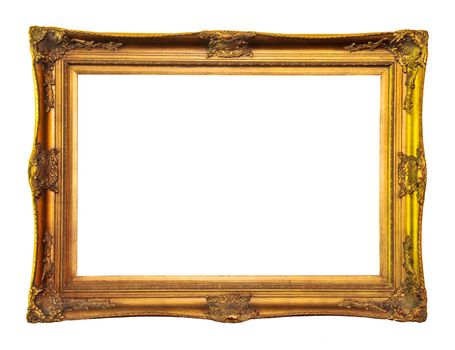 Empty picture frame isolated on white background