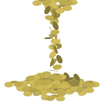 illustration of gold coins dropping