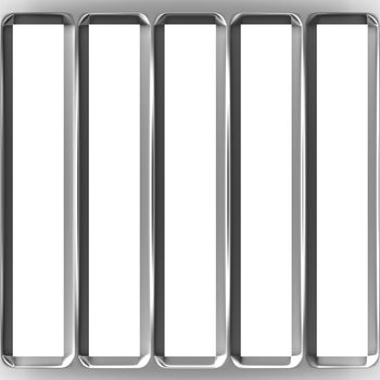 3d cage bars isolated in white