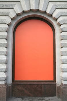 Copy-space, Orange Window of the Stone Building