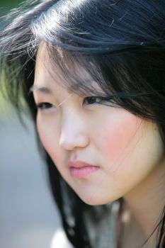 close-up portrait of the beautiful orient girl