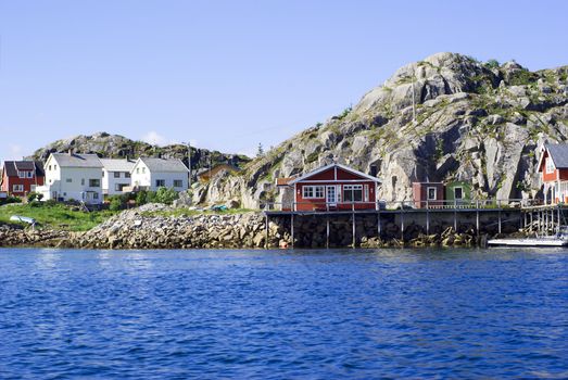 The Norwegian village Skrova on Norwegian Lofoten Islands