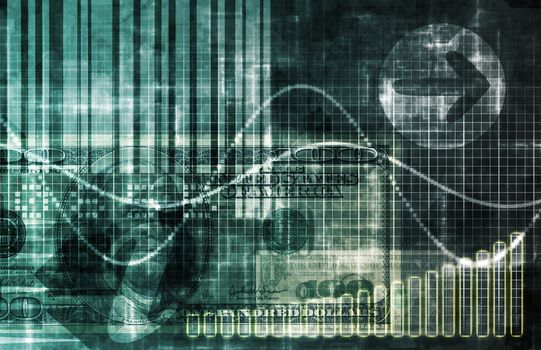 Investment Portfolio Art as a Abstract Background