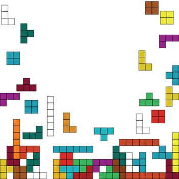 Color background with tetris design