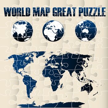 World map puzzle