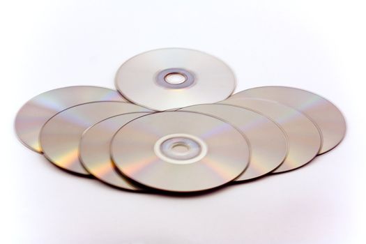 Compact disk isolated on white