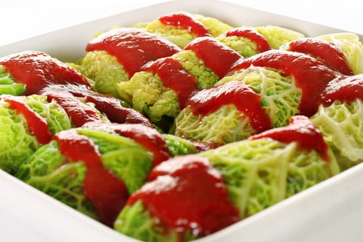 cabbage rolls closeup