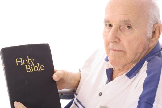 grandfather with a bible