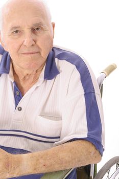old man sitting in wheelchair
