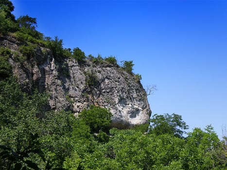 rock in high mountain