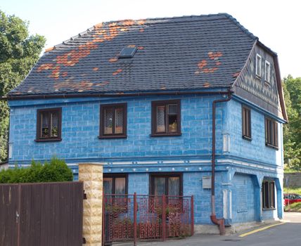 The litle blue house in Ceska Lipa, small nice town in Czech Republic